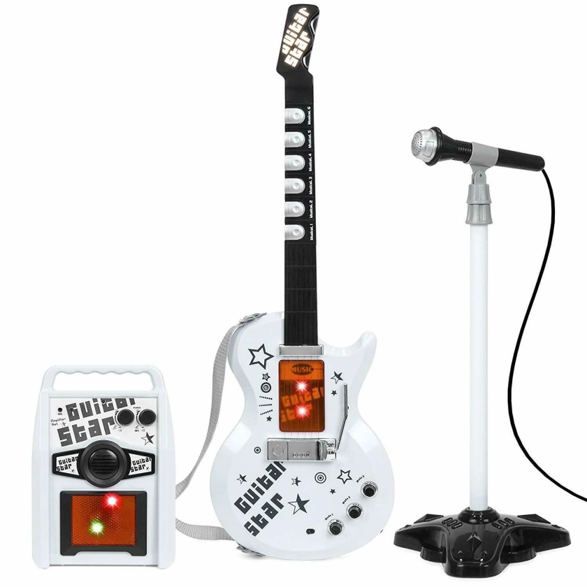 Kids Electric Rock Star Guitar & Microphone Set