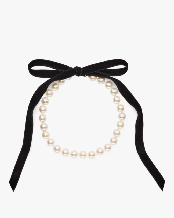 New York Minute Tie Back Pearl Necklace | Kate Spade New York