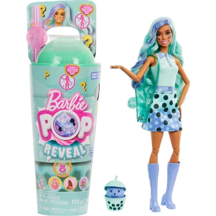 Barbie 10.5" Pop Reveal Bubble Tea Series Fashion Doll & Accessories Set with 8 Surprises