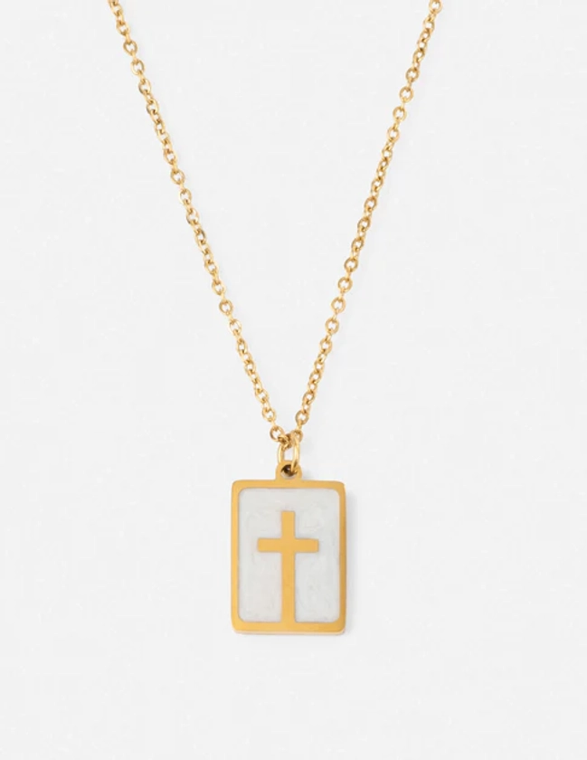 Enamel Cross Necklace