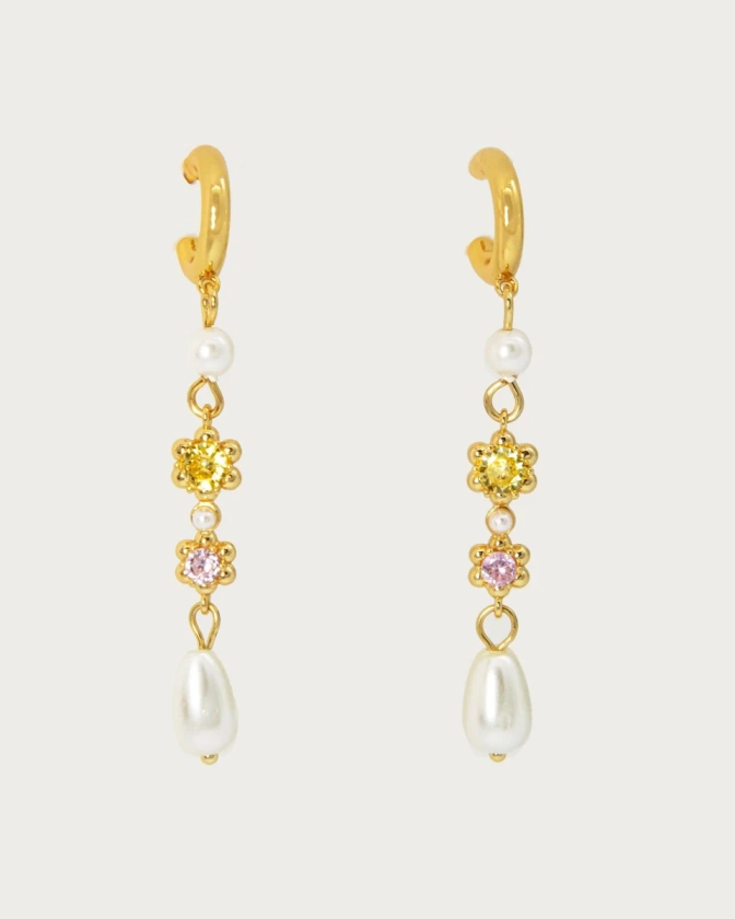 Flower Drop Earrings | En Route Jewelry | En Route Jewelry