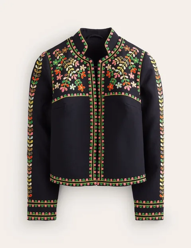 Embroidered Icon Jacket - Navy