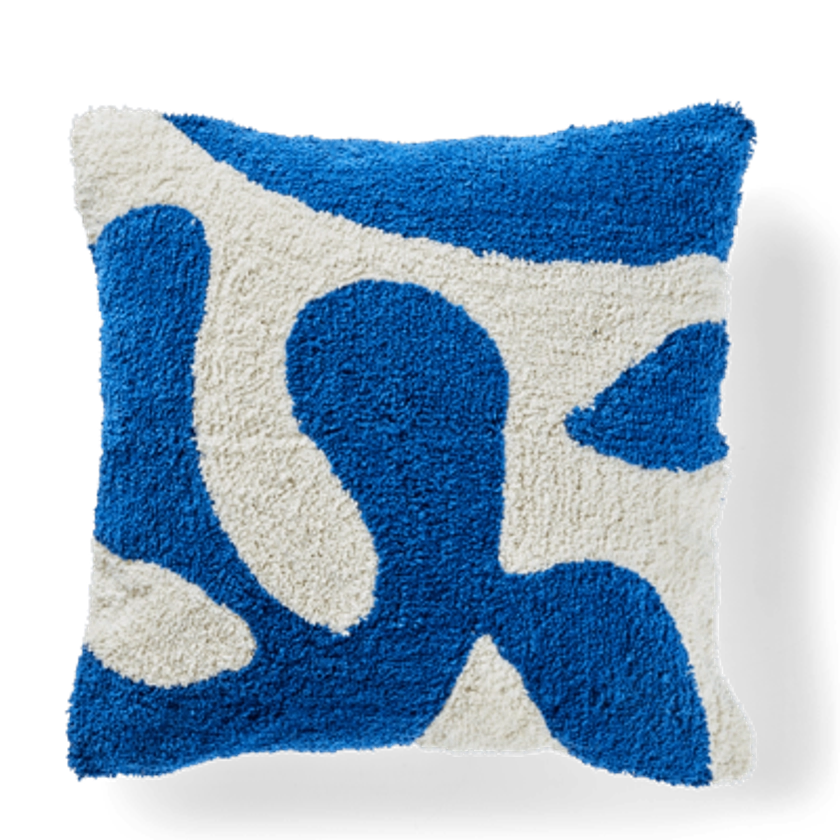 AROW Coussin bleu Larg. 45 x Long. 45 cm | CASA