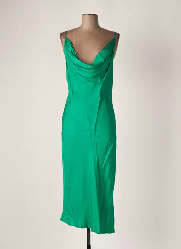 Fracomina Robes Longues Femme de couleur vert 2166713-vert00 - Modz
