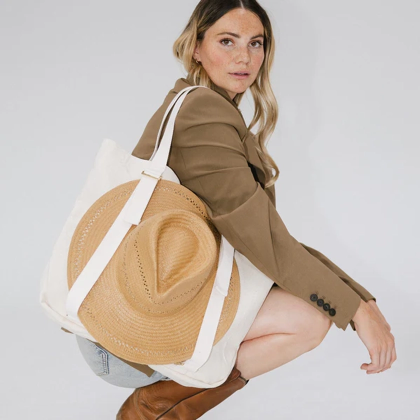 Canvas Hat Carrying Tote