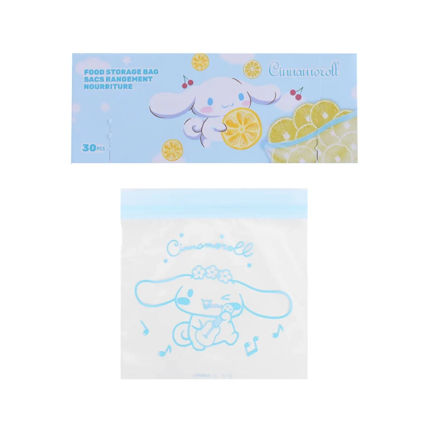 Bolsa de almacenamiento de alimentos resellables cinnamoroll talla S 30 pzas - Sanrio