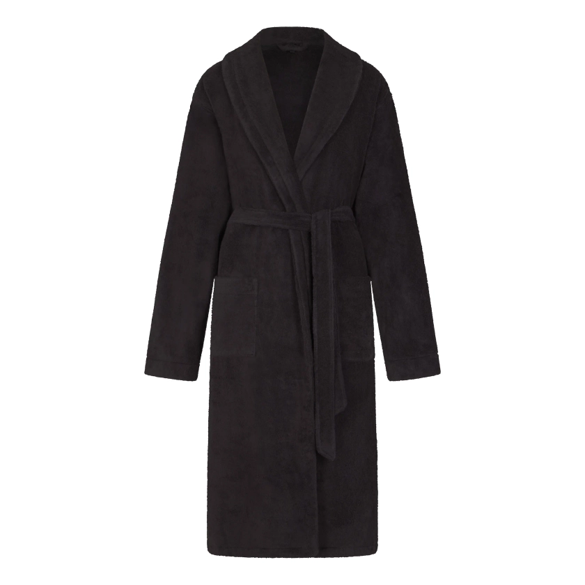 GETTING READY ACCESSORIES TERRY LONG ROBE | ONYX