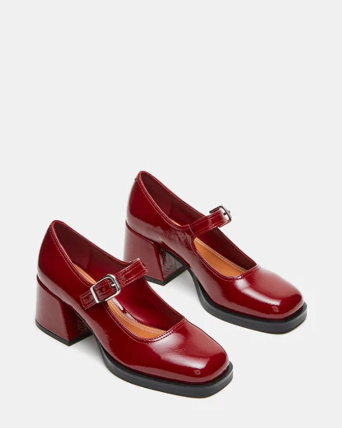 LISBON Red Square Toe Mary Jane Loafer | Women's Loafers