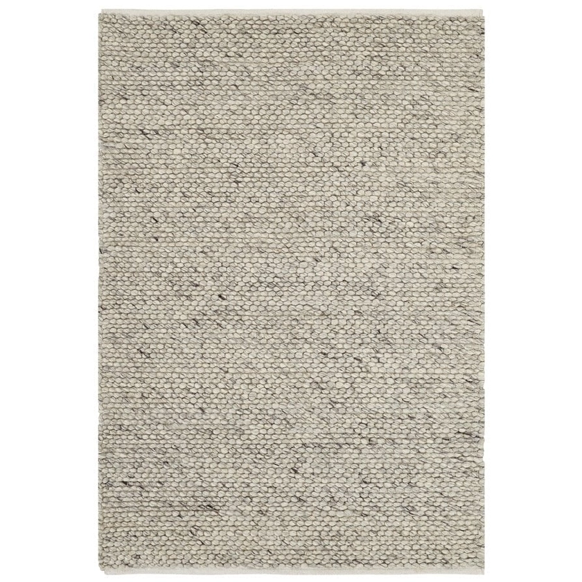 Kendal Hand Woven Wool Rug - Light Grey