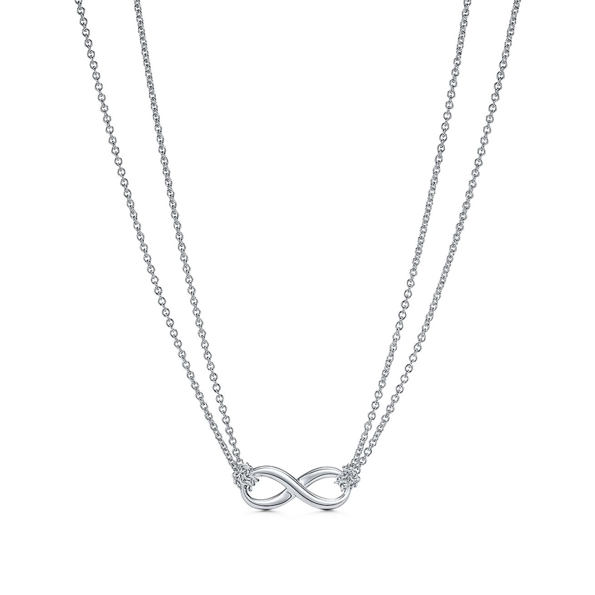 Tiffany Infinity pendant in sterling silver on a 18