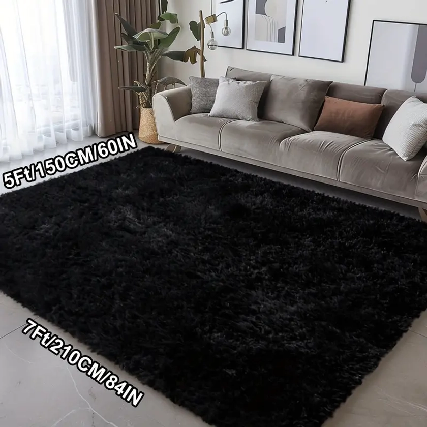 Thickened Fluffy Area Rug - Temu