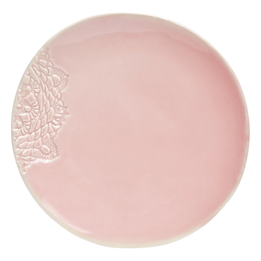 Maison Vessel - Blanca Crochet Lace Plates - Set of 2 - Pale pink | Smallable
