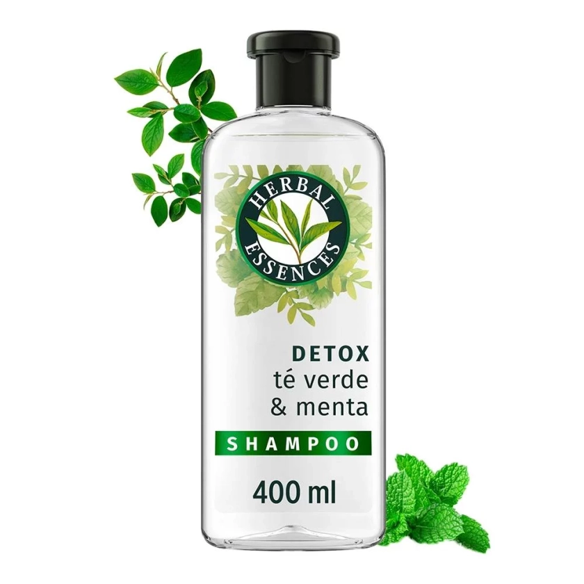 Shampoo Herbal Essences Detox té verde & menta 400 ml