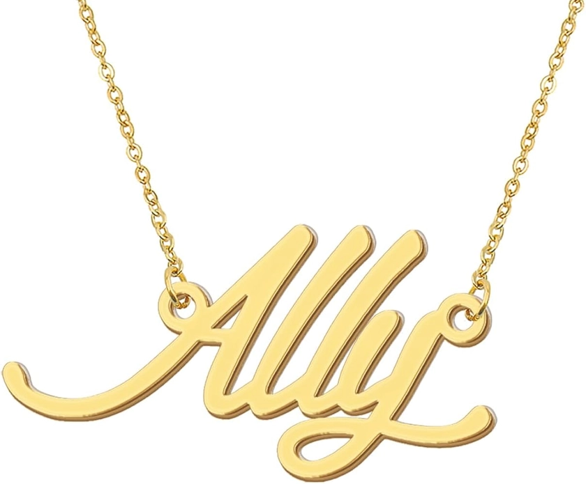 Aoloshow Personalized Name Necklace Custom Any Name Necklaces Jewelry for Womens New Mom Bridesmaid Gift