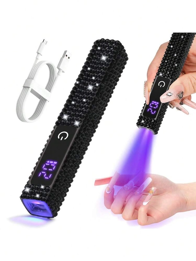 Mini UV Nail Lamp - Portable Rechargeable Gel Nail UV Lamp With Display Screen, Quick Cure 20-60s