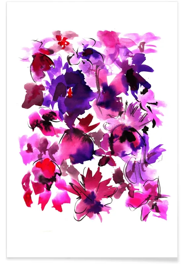 Sara Pink Floral affiche
