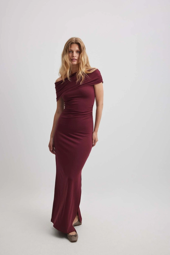 Asymmetric Maxi Dress Rouge