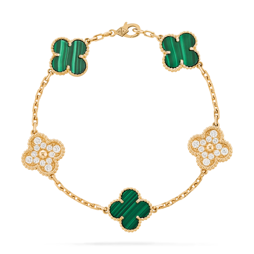 Bracelet Vintage Alhambra 5 motifs - VCARO7GQ00 - Van Cleef & Arpels