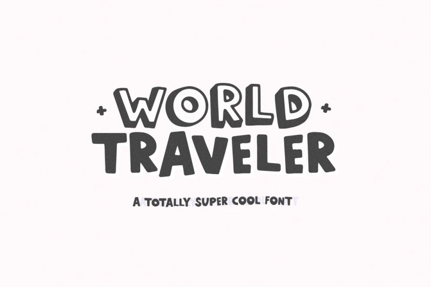 World Traveler Font Handwritten Font, Cricut Font, 3D Font, Bubble Font, Retro Fonts, Fonts for Cricut, Logo Fonts - Etsy