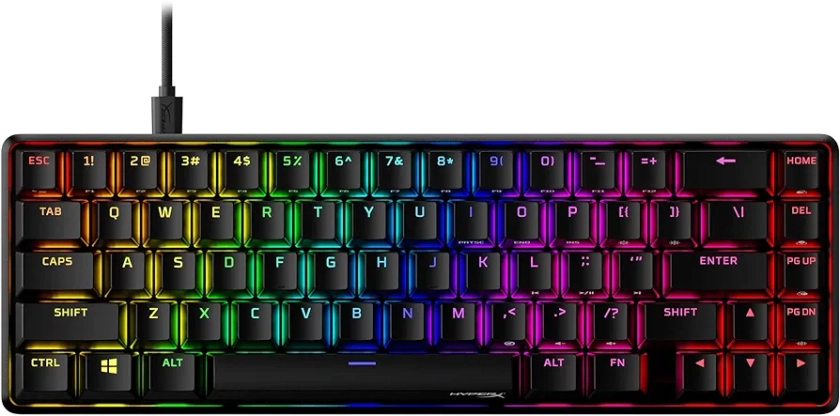 HyperX Alloy Origins 65 - Mechanical Gaming Keyboard – Compact 65% Form Factor - Linear Red Switch - Double Shot PBT Keycaps - RGB LED Backlit - NGENUITY Software Compatible,Black