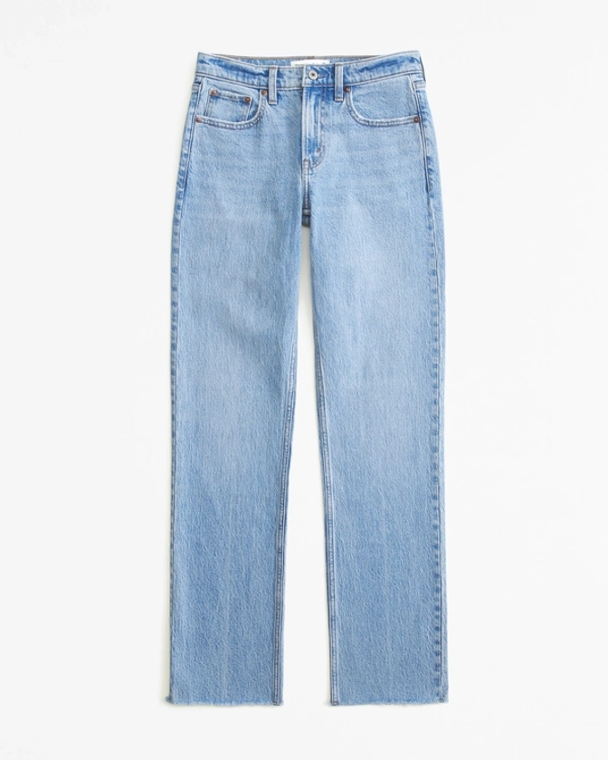 Women's Mid Rise 90s Straight Jean | Women's Bottoms | Abercrombie.com