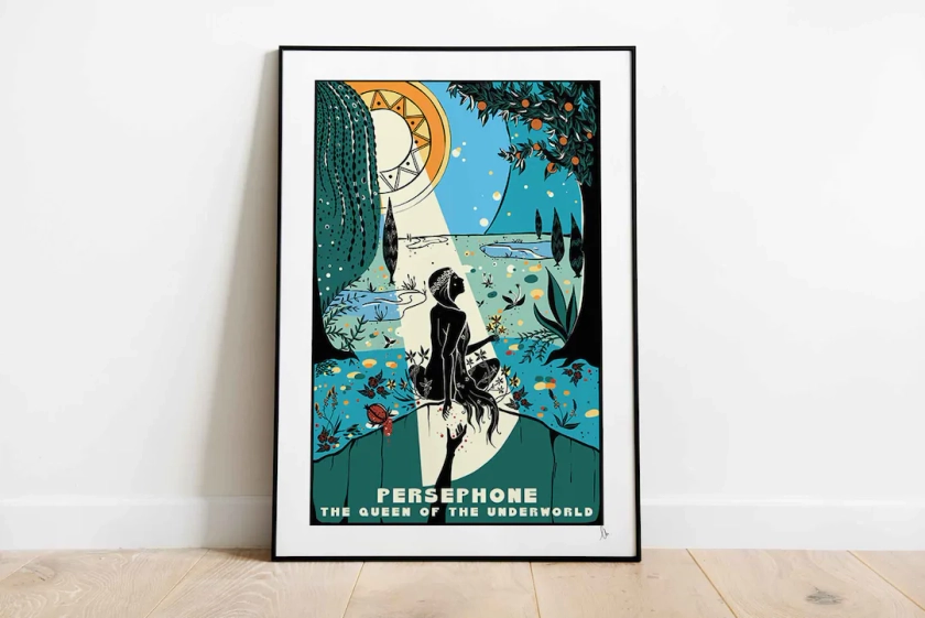 Persephone and Hades, the Queen of the Underworld and Goddess of Spring, Greek Mythology Print, Gods and Goddess Wall Art, A4, A3, A2 - Etsy UK