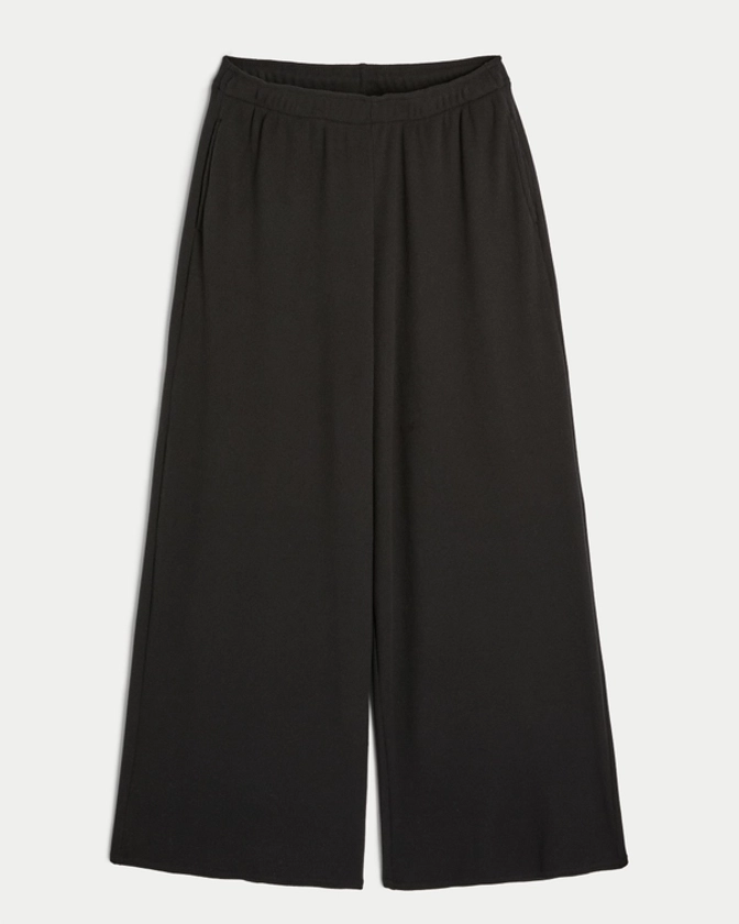 Women's Gilly Hicks Cozy Waffle Wide-Leg Pants | Women's Clearance | HollisterCo.com