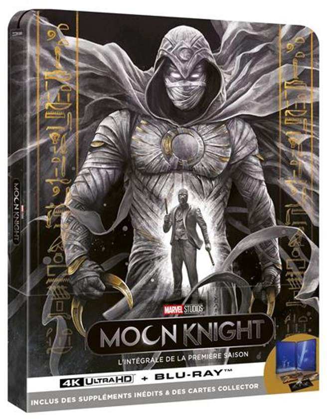 Moon Knight Saison 1 Édition Limitée Steelbook Blu-ray 4K Ultra HD : Inclus 2 Blu-ray et 3 cartes collector