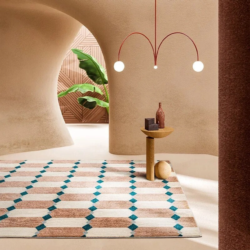 Modern Geometric Living Room Carpet