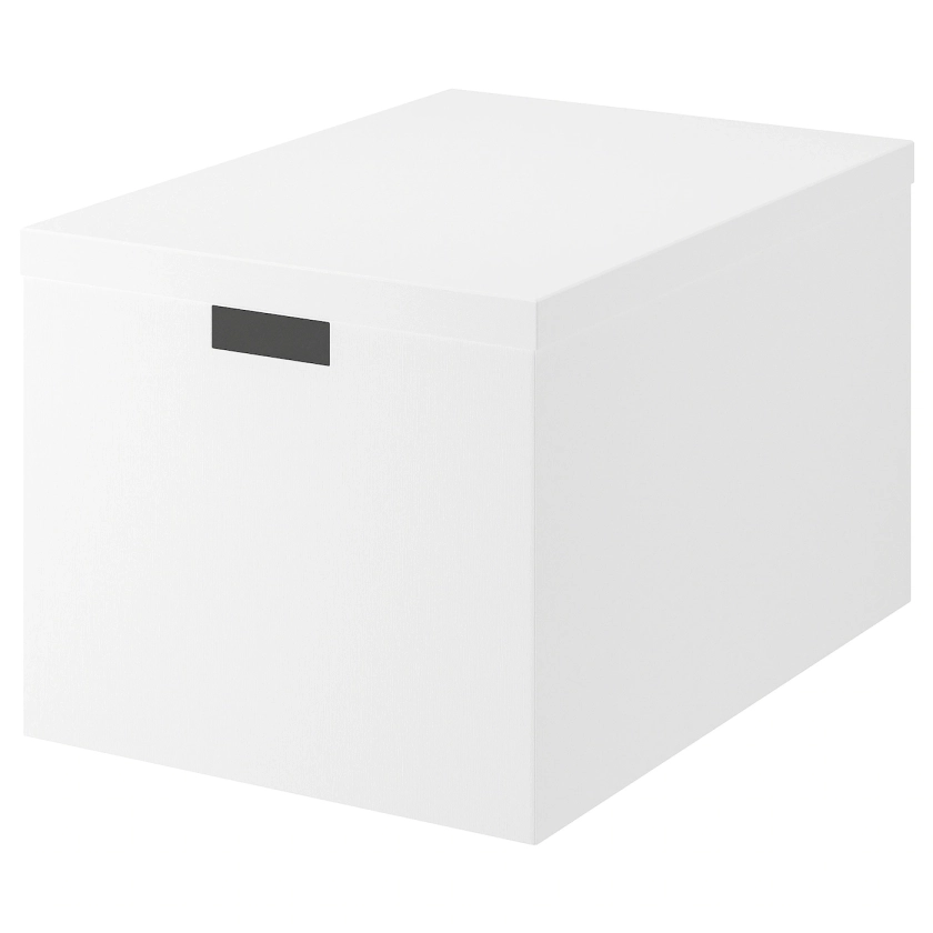 TJENA Boîte de rangement avec couvercle - blanc 35x50x30 cm