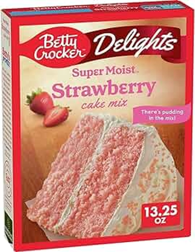 Betty Crocker Super Moist Strawberry Cake Mix 376g (13.25oz)