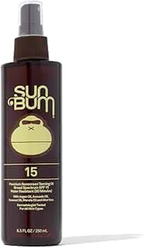 Sun Bum SPF 15 Moisturizing Tanning Oil | Vegan and Hawaii 104 Reef Act Compliant (Octinoxate & Oxybenzone Free) Broad Spectrum Moisturizing UVA/UVB Sunscreen Tanning Oil | 8.5 oz
