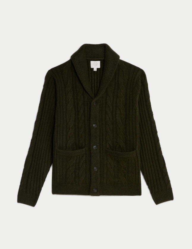 Cable Shawl Collar Cardigan | M&S Collection | M&S