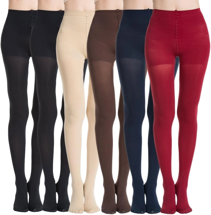 MANZI Run Resistant Control Top Panty Hose Opaque Tights