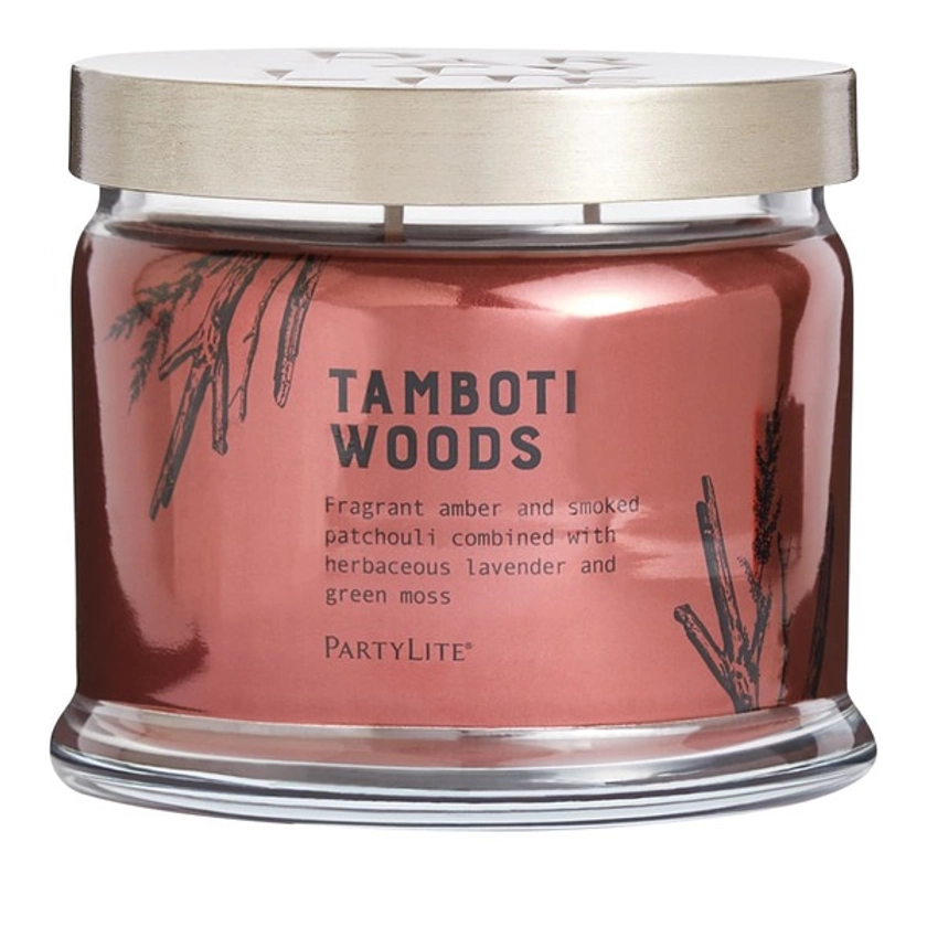 Pot à bougie 3 mèches Tamboti Woods | PartyLite