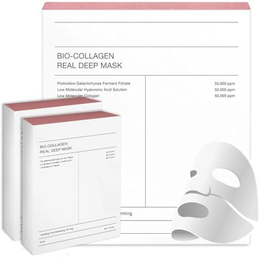 Biodance Mask Collagen, Masque Biodance Collagene Mask, Masque Bio Collagene Visage, Biodance Bio-Collagen Real Deep Mask, Pore Minimizing Elasticity Improvem, 4pcs/Box (2boxs-8pcs)