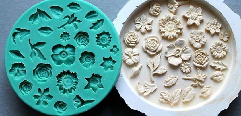 Silicone Mould Small Flowers and Leaves Sugarcraft Cake Decorating Fondant / Fimo Mold - Etsy UK