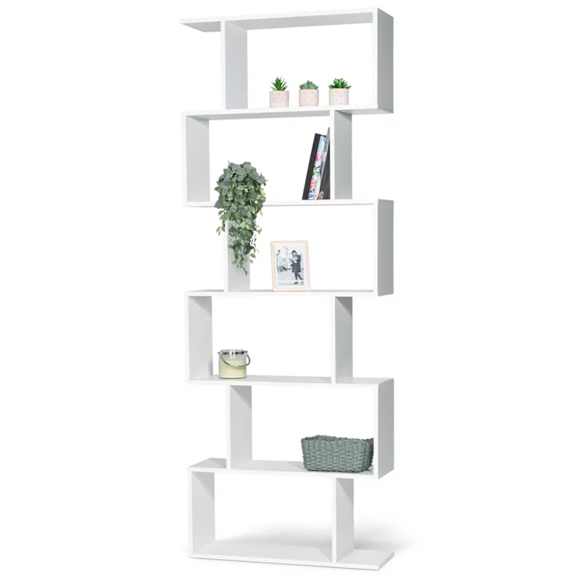 Etag&egrave;re biblioth&egrave;que SOFIA forme S bois blanc 189 cm