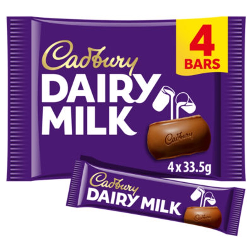 Cadbury Dairy Milk Chocolate Bars 4 Pack