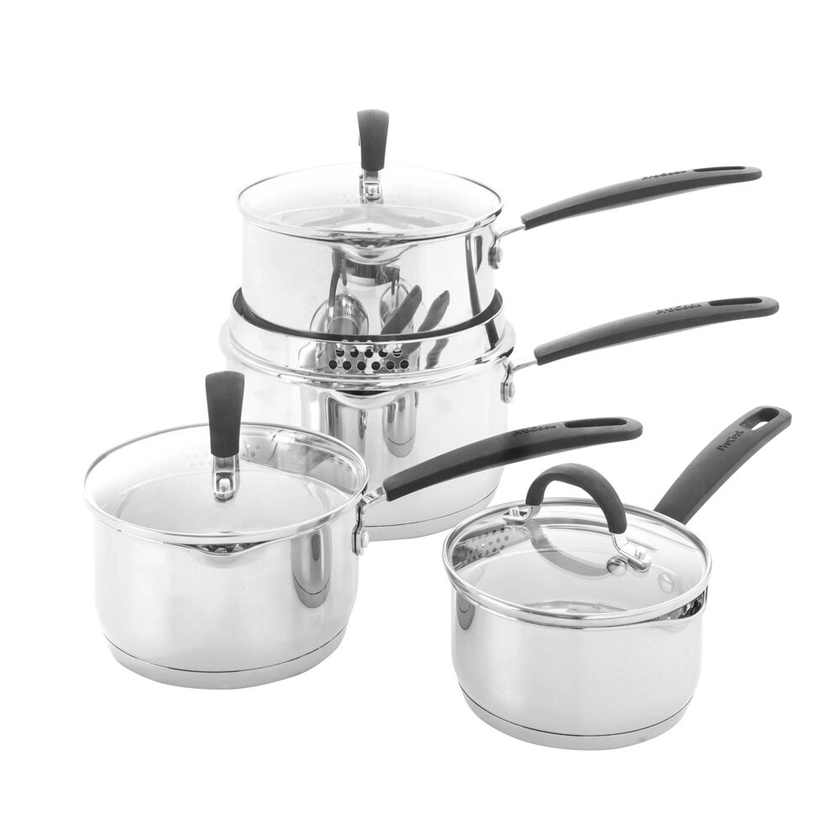 Gourmet Stainless Steel Saucepan Set 4 | ProCook