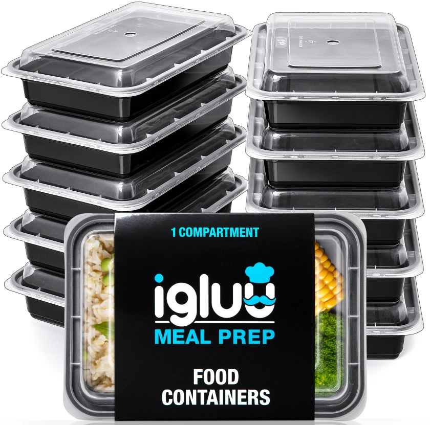 1 Compartment Meal Prep Food Containers (10 Pack) | Igluu Meal Prep