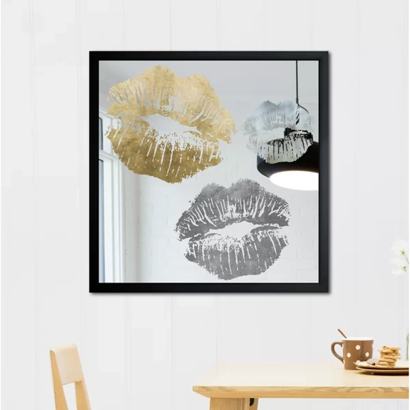 Luxury Kiss by Oliver Gal - Single Picture Frame Graphic Art on Glass