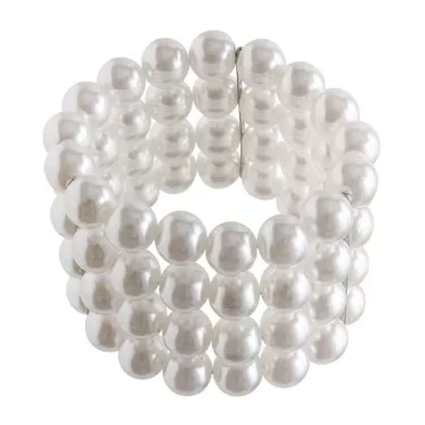 Multistrand Faux Pearl Bracelet