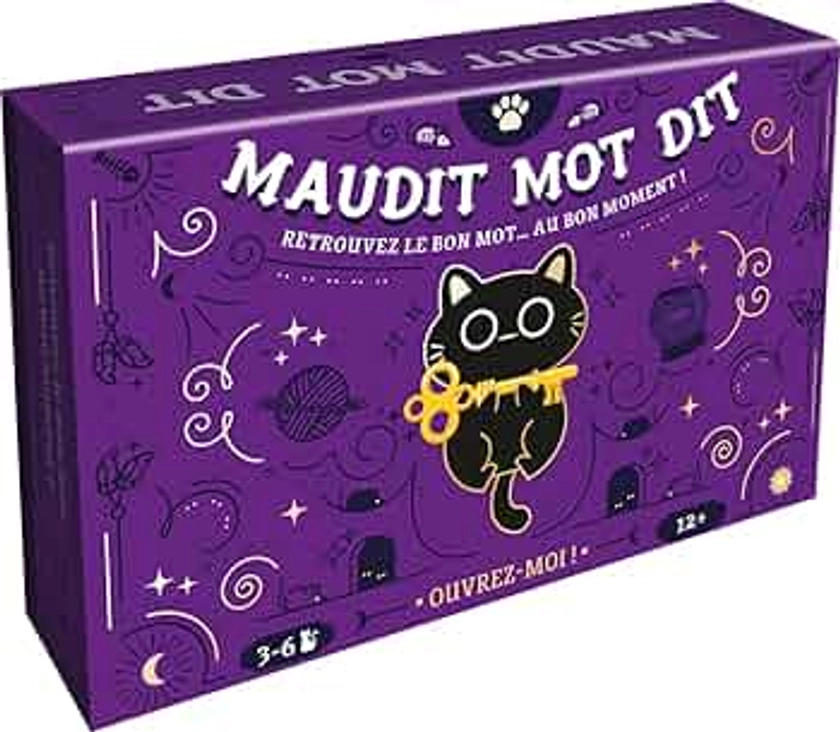 Asmodee Cocktail Games - Maudit Mot Dit - Jeu d' Ambiance et Devinettes - Jeu de Société pour Adultes & Enfants dès 12 ans - Rires Garantis en Soirées - 3 à 6 joueurs - 30 min - Version Française