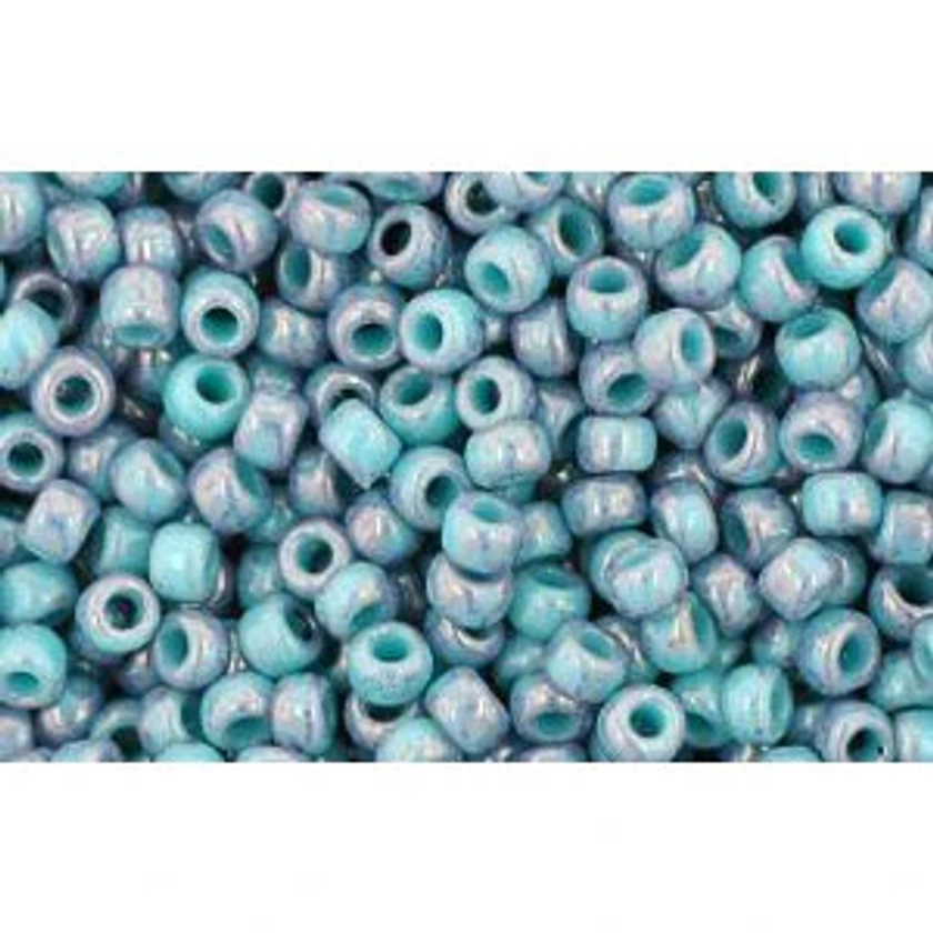 Rocailles Toho 22Mm Cc1206 Perles Rocaille Toho Marbled Opaque Turquoise