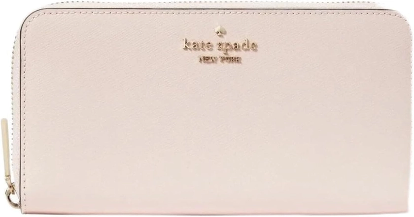 Kate Spade Madison Large Zip Around Continental Wallet White (Conch Pink)