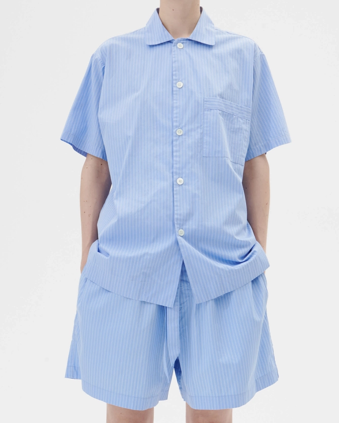 Poplin pyjamas – shorts – Pin Stripes