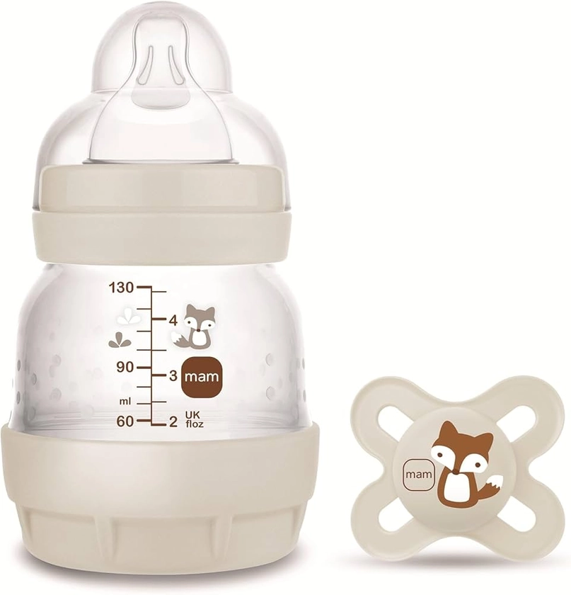 MAM - Biberon Anti-Colic + tétine Start A112 Innovant - Système Anti-Colic breveté avec tétine 0 de Silicone SkinSoft TM Ultra Doux pour bébé à partir de 0 mois, 130 ml, neutre,1 pièce : Amazon.fr: Bébé et Puériculture