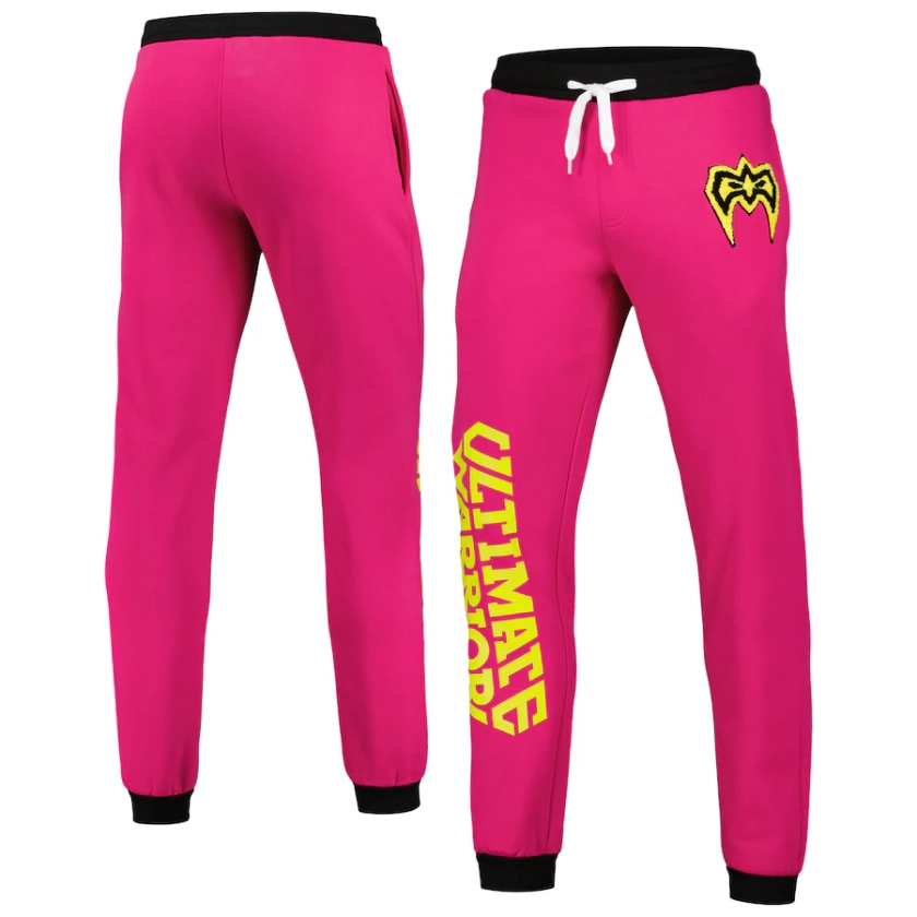 Men's Pink The Ultimate Warrior Chenille Sweatpants