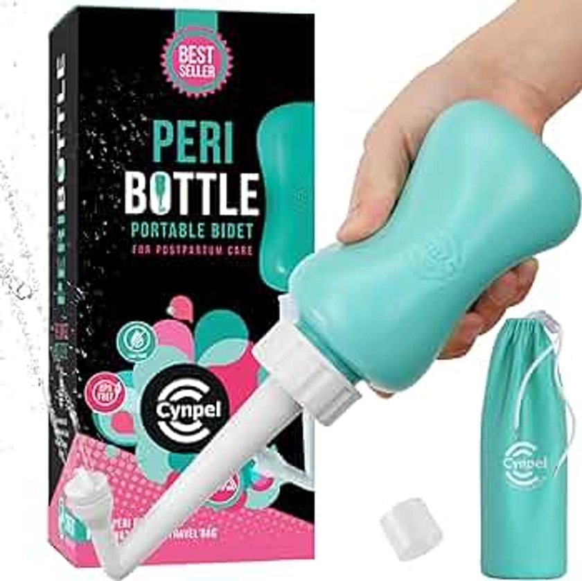Peri Bottle - Postpartum and Perineal Care - Portable Hand Held Travel Bidet Sprayer for Women or Men - Handheld Jet Spray Bottle for Toilet - Pack of 1 - Blue